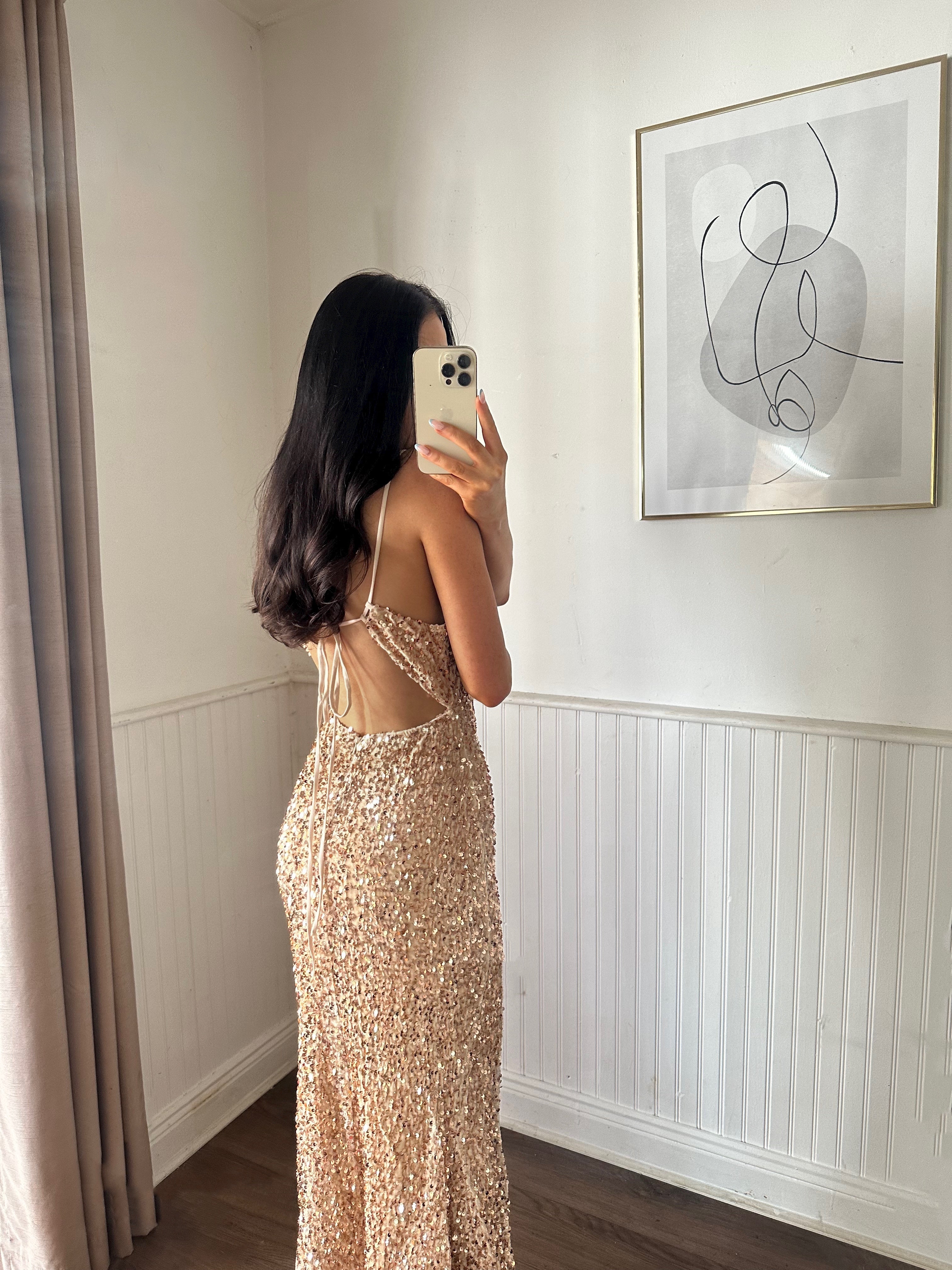 GOLD SEQUIN GOWN