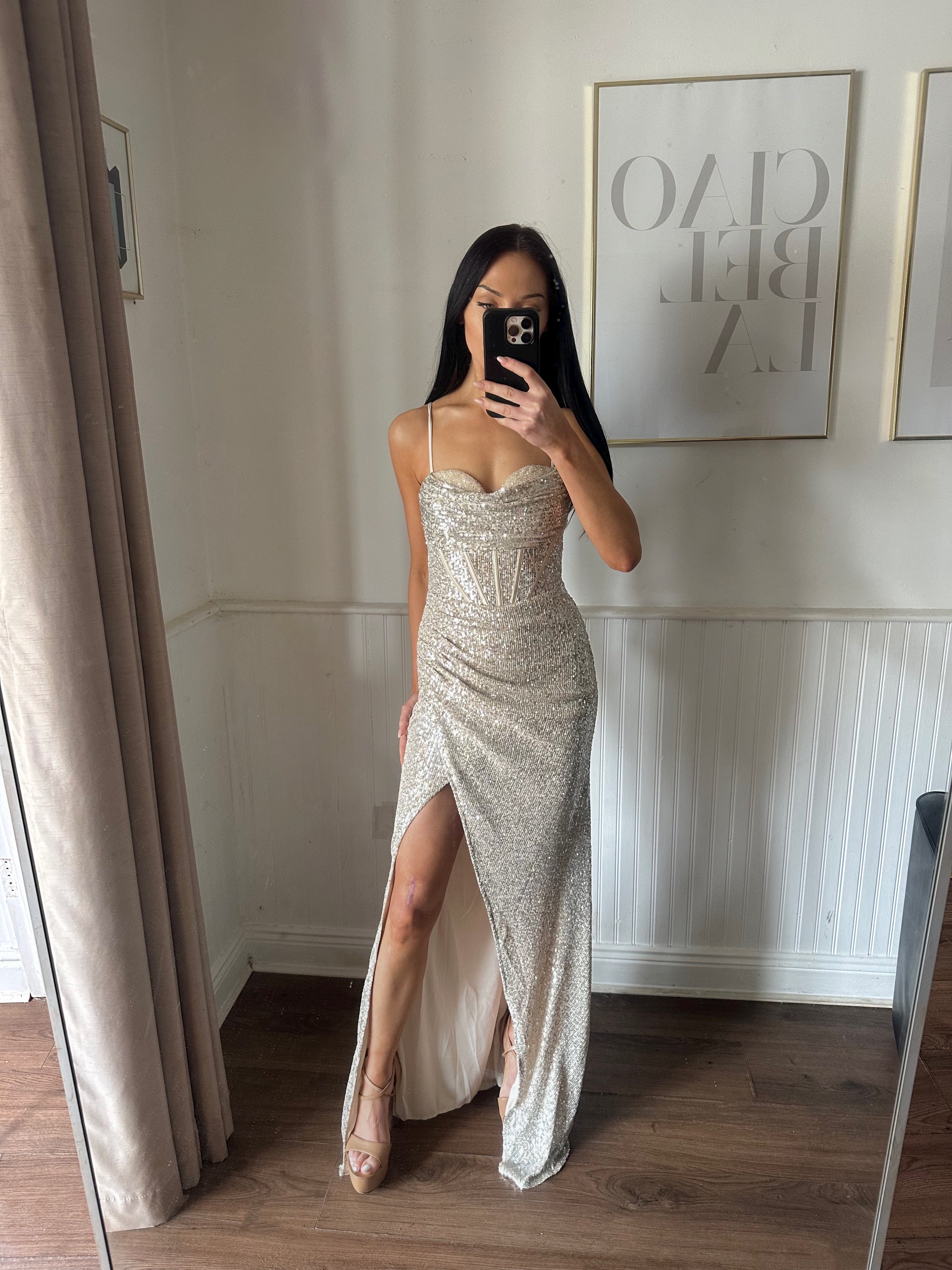 KIMMY GOLD FULL LENGHT GOWN
