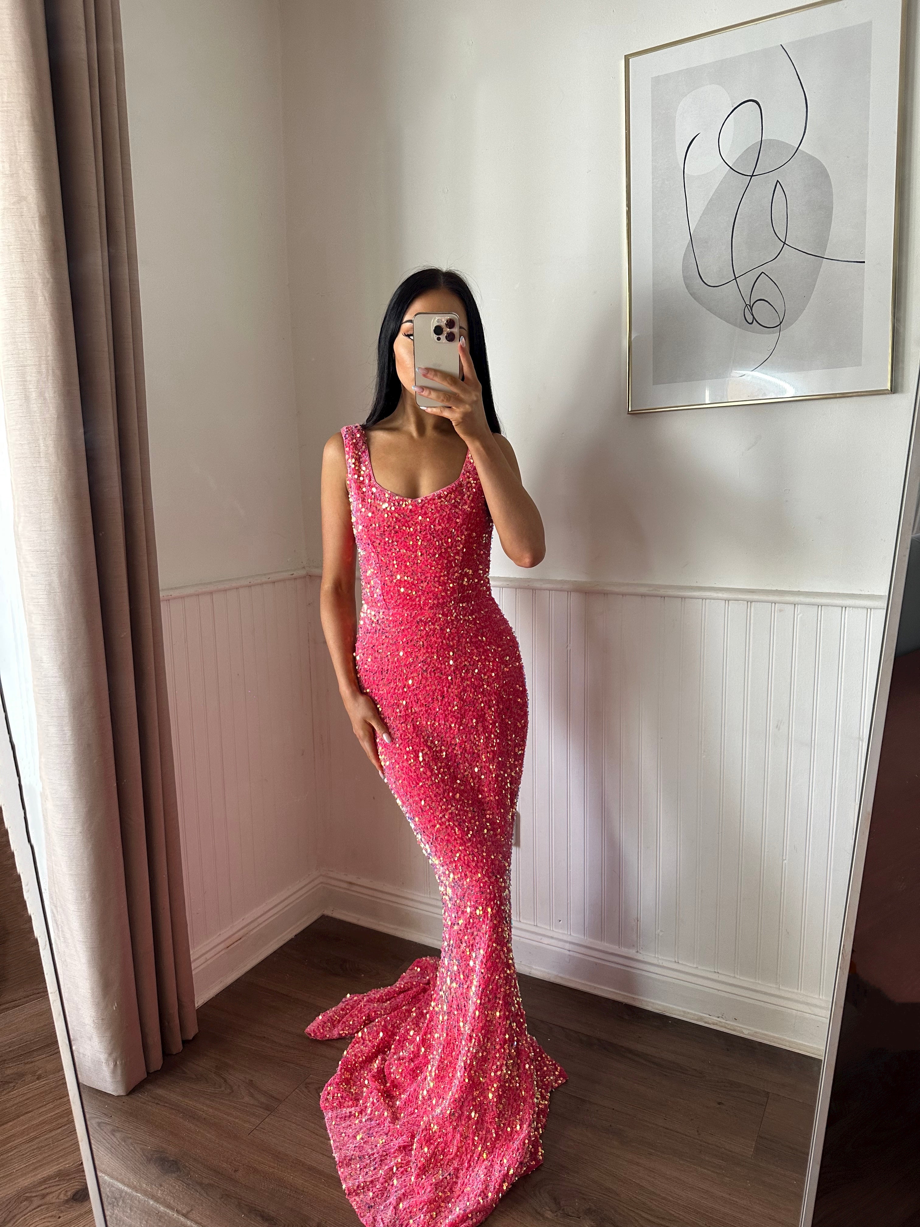 ROSA PINK SEQUIN GOWN