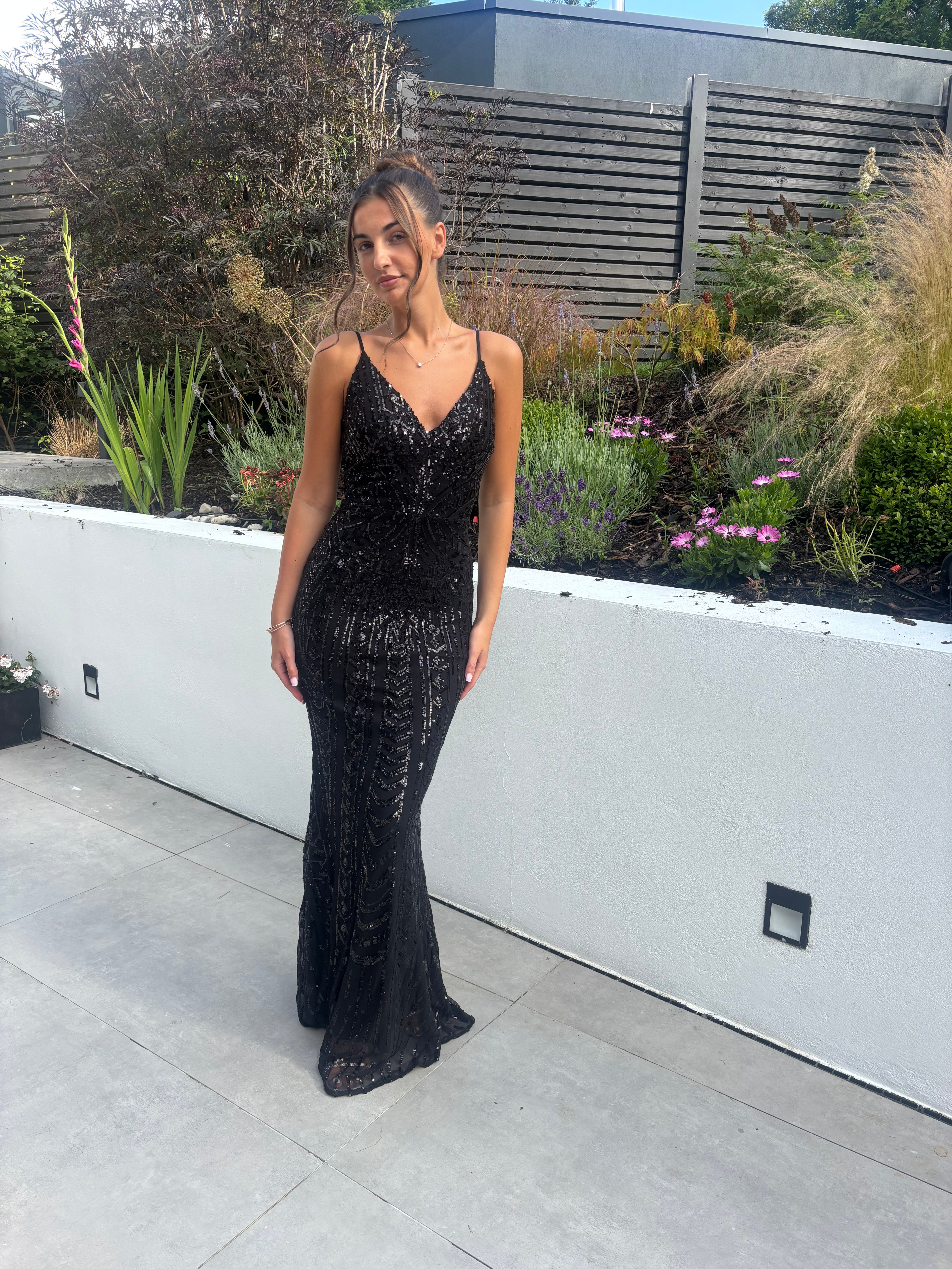 AVA SEQUIN DRESS BLACK