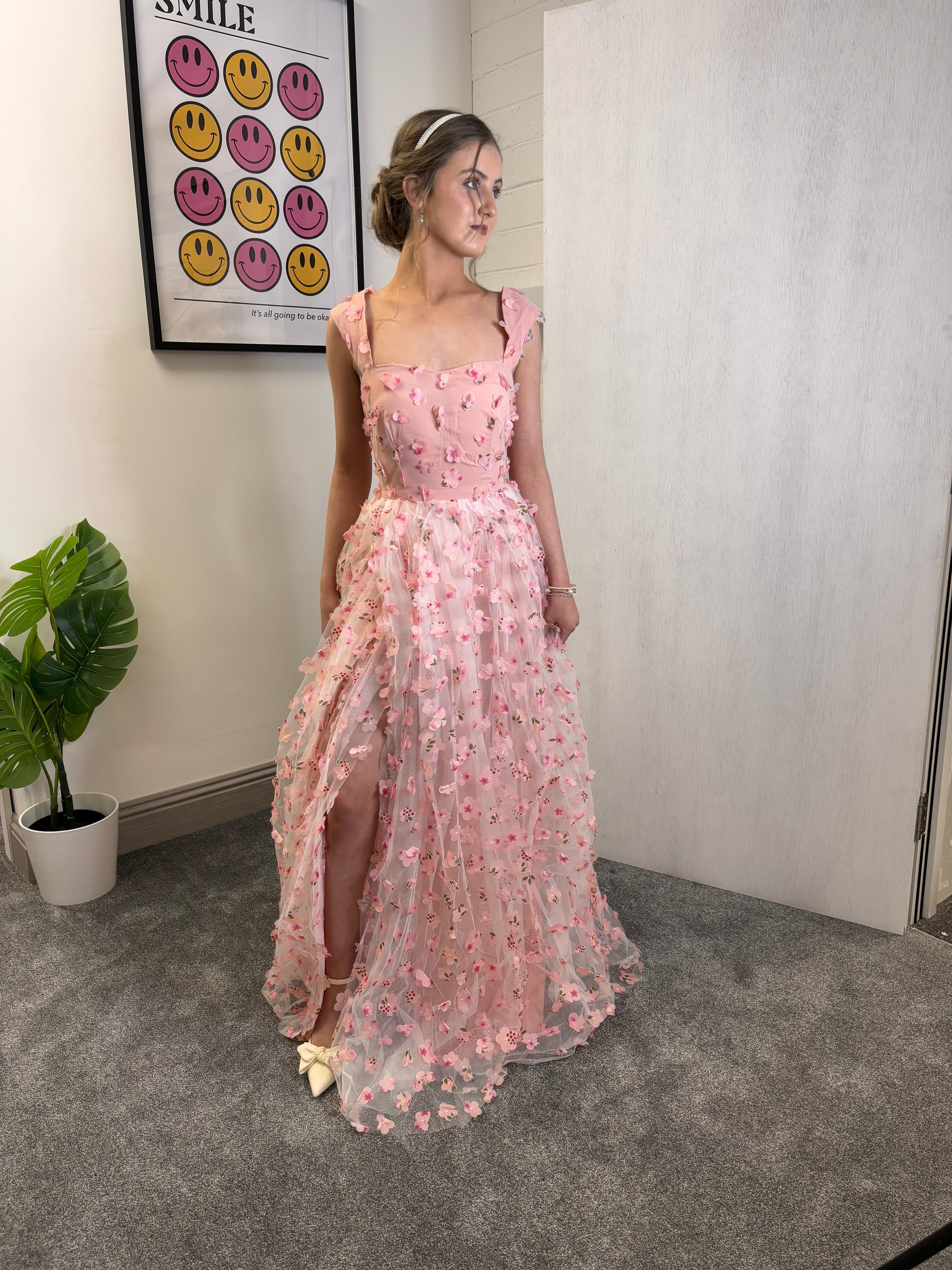 PINK FLORAL GOWN